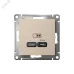 ATLASDESIGN USB РОЗЕТКА тип-C 65Вт высокоскор.заряд. QC,PD, механизм, ПЕСОЧНЫЙ