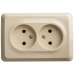 ЭТЮД O/У двойная угловая РОЗЕТКА без заземления без шторок 16А. КРЕМОВЫЙ. Россия ЭТЮД O/У двойная угловая РОЗЕТКА без заземления без шторок 16А. КРЕМОВЫЙ. Россия