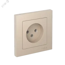 ATLASDESIGN РОЗЕТКА без заземления, 16А, в сборе, ПЕСОЧНЫЙ