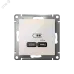 ATLASDESIGN USB РОЗЕТКА тип-C 65W высокоскор.заряд. QC, PD, механизм, ЖЕМЧУГ