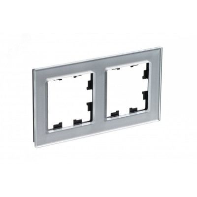 Рамка двухпостовая ATLASDESIGN NATURE, ОРГАНИЧЕСКОЕ СТЕКЛО АЛЮМИНИЙ