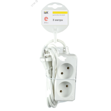 Удлинитель У2 2 места 2Р/3 метра 2х0,75мм2 10А/250 IEK