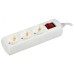Удлинитель бытовой У03В 3 места 2P+PE/1.5 м 3х1мм2 10А/250В GENERICA