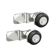 Комплект поворотных замков с личинкой под уникальный ключ для навесныхкорпусов, 2 шт., ключи в комплекте