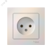 Розетка ATLASDESIGN без заземления 16А в сборе жемчуг