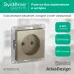 Розетка ATLASDESIGN без заземления 16А механизм шампань