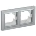 BRITE Рамка 2 поста IP44 РУ-2-БрА-44 алюминий
