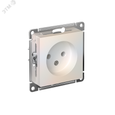 Розетка ATLASDESIGN без заземления 16А механизм жемчуг