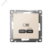ATLASDESIGN USB РОЗЕТКА тип-C 65W высокоскор.заряд. QC, PD, механизм, БЕЖЕВЫЙ