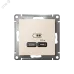 ATLASDESIGN USB РОЗЕТКА тип-C 65W высокоскор.заряд. QC, PD, механизм, БЕЖЕВЫЙ
