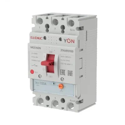Выключатель автоматический YON max MGS160N 3P 80-100А 36кА с регулируемым термомагнитным расцепителем