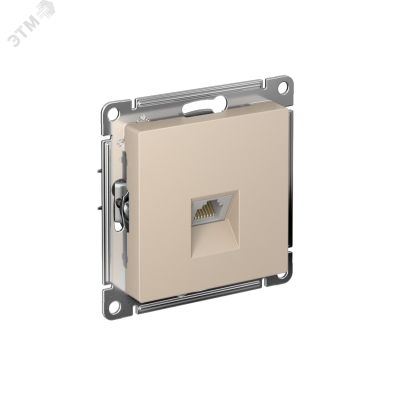 ATLASDESIGN РОЗЕТКА компьютерная RJ45, кат. 5Е, механизм, ПЕСОЧНЫЙ