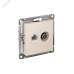 Розетка ATLASDESIGN двойная компьютерная+ТВ RJ45+TV категория 5E механизм бежевый