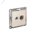 Розетка ATLASDESIGN двойная компьютерная+ТВ RJ45+TV категория 5E механизм бежевый Розетка ATLASDESIGN двойная компьютерная+ТВ RJ45+TV категория 5E механизм бежевый