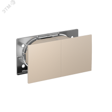 ATLASDESIGN РОЗЕТКА двойн. с заземл.со штор.со сдвиж. крышк, 16А, в сборе, ПЕСОЧ