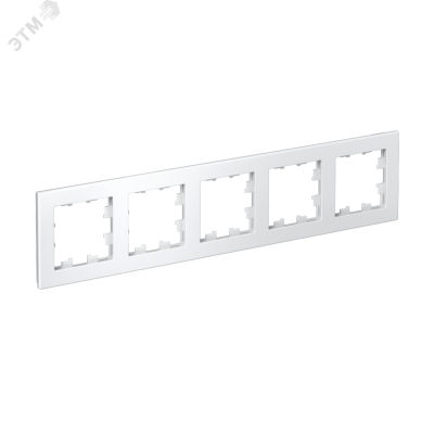 Рамка пятипостовая ATLASDESIGN универсальная белый