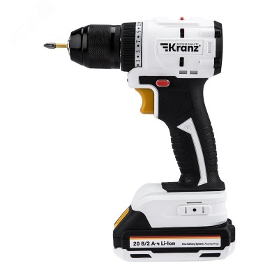 Дрель-шуруповерт АКБ бесщеточная 20В 55 Нм