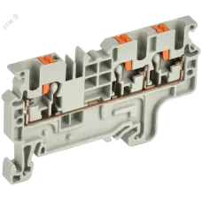 ARMAFIX Клемма пружинная Push-in CP-MC 3 вывода 2,5мм2 серая IEK