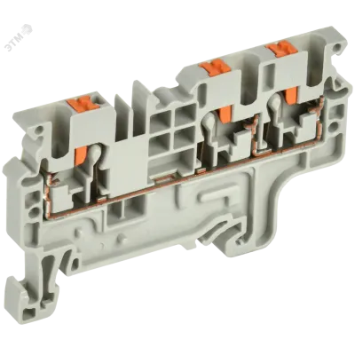 ARMAFIX Клемма пружинная Push-in CP-MC 3 вывода 2,5мм2 серая IEK
