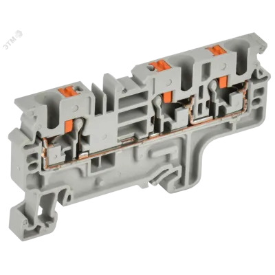 ARMAFIX Клемма пружинная Push-in CP-MC 3 вывода 4мм2 серая IEK