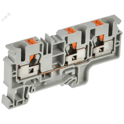 ARMAFIX Клемма пружинная Push-in CP-MC 3 вывода 10мм2 серая IEK