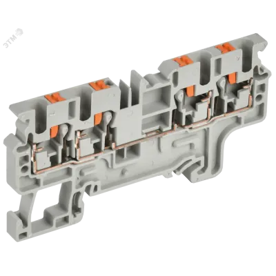 ARMAFIX Клемма пружинная Push-in CP-MC 4 вывода 2,5мм2 серая IEK