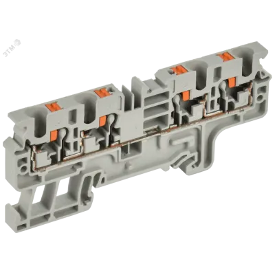 ARMAFIX Клемма пружинная Push-in CP-MC 4 вывода 4мм2 серая IEK