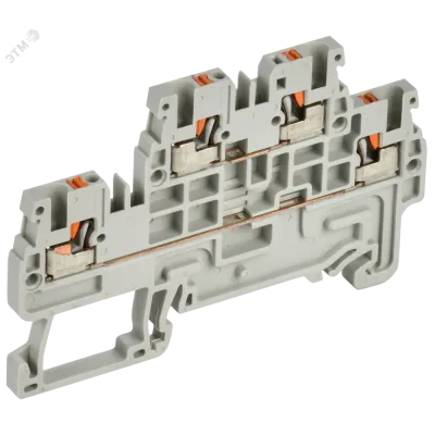 ARMAFIX Клемма пружинная Push-in CP-ML 2 ур. 1,5мм2 серая IEK