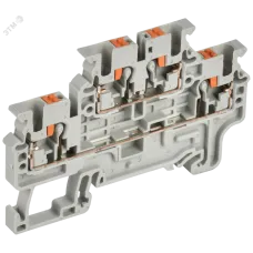 ARMAFIX Клемма пружинная Push-in CP-ML 2 ур. 2,5мм2 серая IEK