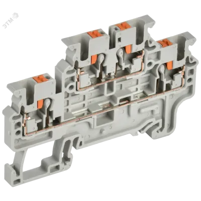 ARMAFIX Клемма пружинная Push-in CP-ML 2 ур. 2,5мм2 серая IEK