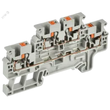 ARMAFIX Клемма пружинная Push-in CP-ML 2 ур. 4мм2 серая IEK