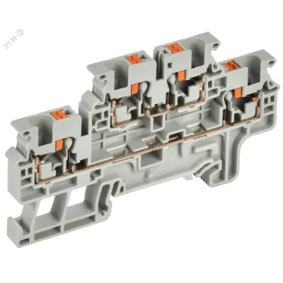 ARMAFIX Клемма пружинная Push-in CP-ML 2 ур. 4мм2 серая IEK