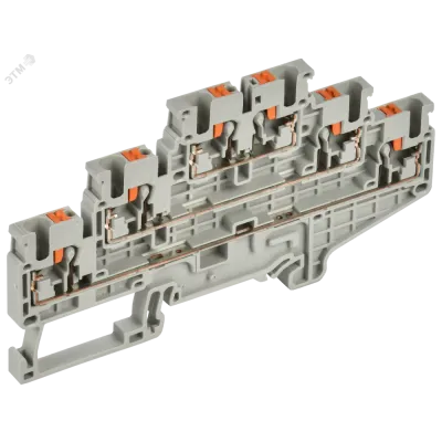 ARMAFIX Клемма пружинная Push-in CP-ML 3 ур. 2,5мм2 серая IEK