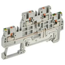 ARMAFIX Клемма пружинная Push-in CP-ML-PEN 2 ур. земля-низ 1,5мм2 серая IEK