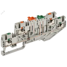 ARMAFIX Клемма пружинная Push-in CP-ML 2 ур. с ножевым размыкателем 2,5мм2 серая IEK