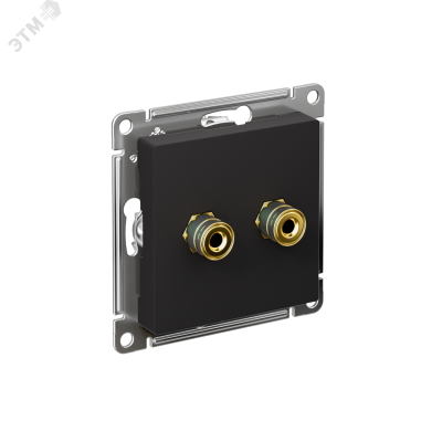 Аудиорозетка ATLASDESIGN двухместная карбон