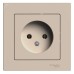 ATLASDESIGN РОЗЕТКА без заземления, 16А, в сборе, ПЕСОЧНЫЙ