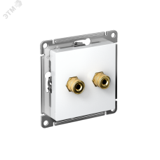 Аудиорозетка ATLASDESIGN двухместная белый