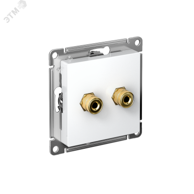 Аудиорозетка ATLASDESIGN двухместная белый