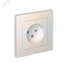 Розетка ATLASDESIGN без заземления 16А в сборе жемчуг