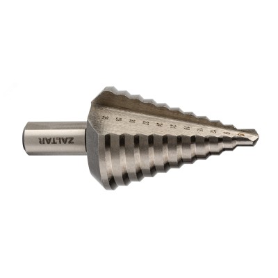 Сверло ступенчатое, HSS, 9-36 мм, прямая канавка, трехплоскостной хвостовик