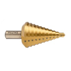 Сверло ступенчатое, HSS TiN, 9-36 мм, прямая канавка, трехплоскостной хвостовик