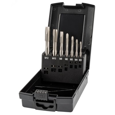 Набор метчиков машинных HSS, DIN 371,376, Тип B, 7 предметов, M3-M12