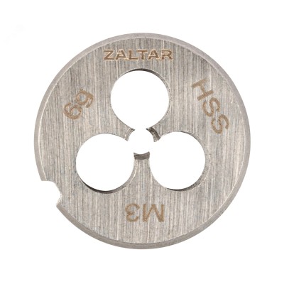 Плашка круглая резьбонарезная HSS, DIN 223 B (DIN EN 22568), M3x0.5, 20x5