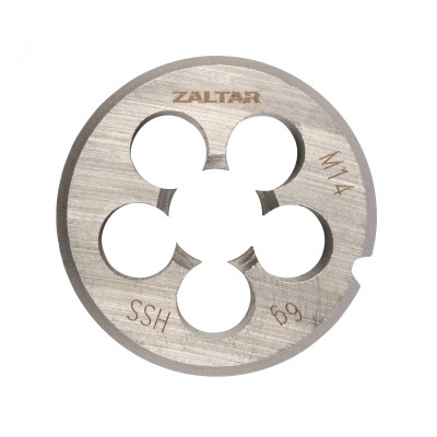 Плашка круглая резьбонарезная HSS, DIN 223 B (DIN EN 22568), M14x2.0, 38x14