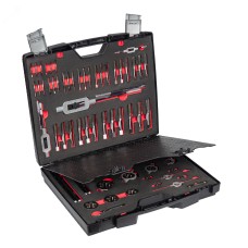 Набор резьбонарезного инструмента STM 55 HSS, 64 предмета, M3-M4-M5-M6-M8-M10-M12-M14-M16-M18-M20-M22-M24