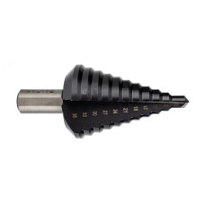 Сверло ступенчатое, HSS TiAlN, 9-36 мм, прямая канавка, трехплоскостной хвостовик