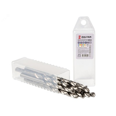 Сверло по металлу, индустриальное, DIN 338, HSS-G, Тип N, 5xD, 5,00 мм, (1 комплект-10 шт)