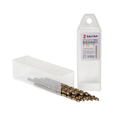 Сверло по металлу, индустриальное, DIN 338, HSS-E Co5, Тип VA, 5xD, 3,30 мм, (1 комплект-10 шт)