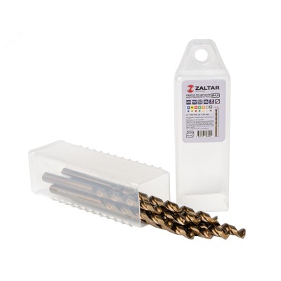 Сверло по металлу, индустриальное, DIN 338, HSS-E Co5, Тип VA, 5xD, 4,50 мм, (1 комплект-10 шт)